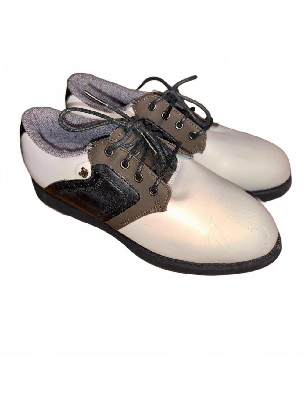 Dexter Hampton Two-Tone Lace-Up Golf Oxfords Men's Size 7 Spikeless -Cracking